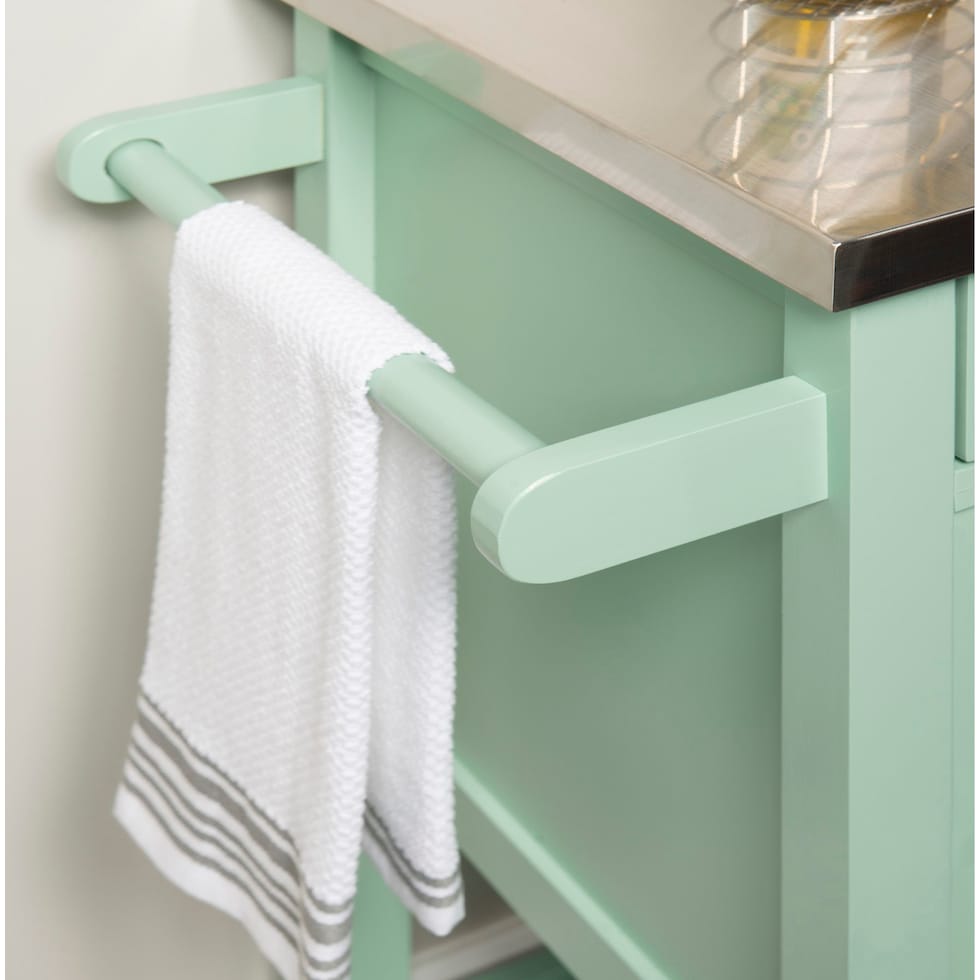 highland green kitchen cart   