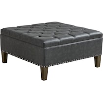 hillsborough gray ottoman   