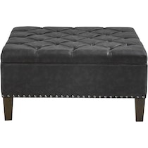 hillsborough gray ottoman   