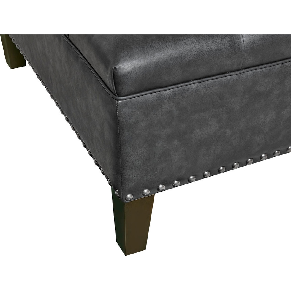 hillsborough gray ottoman   