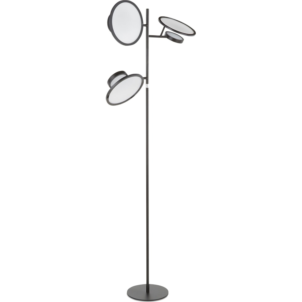 hiram black floor lamp   