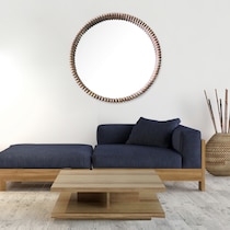hobart dark brown wall mirror   