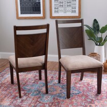 hobson dark brown dining chair   