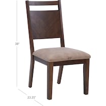 hobson dark brown dining chair   