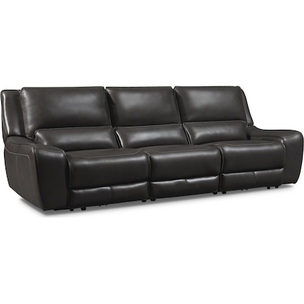 Sofas Couches American Signature, Bennett Black Leather Reclining Sofa With Led Lights