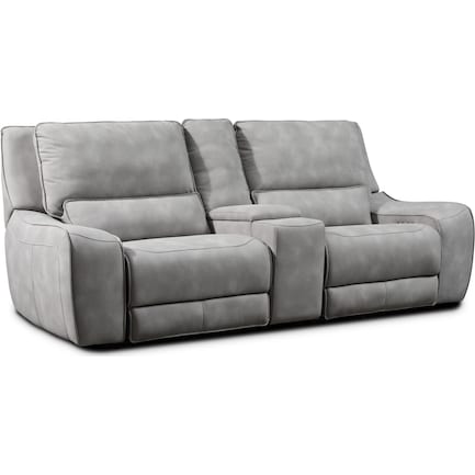 Holden Dual-Power Reclining Loveseat - Stone