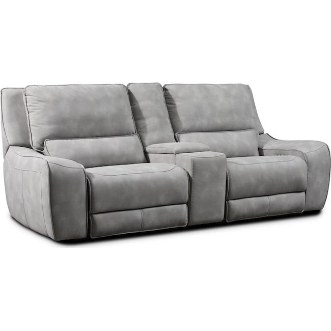 Living Room Furniture - Holden Dual-Power Reclining Loveseat - Stone