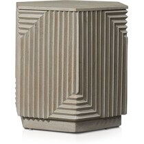 hollis gray end table   