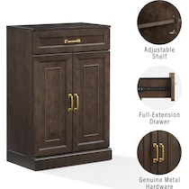 honnaly dark brown cabinet   