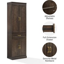 honnaly dark brown kitchen pantry   