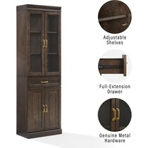 honnaly dark brown kitchen pantry   