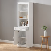 honnaly white bar cabinet   