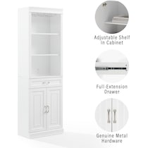 honnaly white bar cabinet   