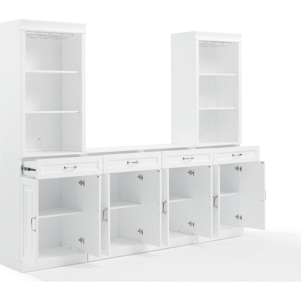 honnaly white bar cabinet   