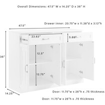 honnaly white bar cabinet   