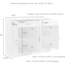 honnaly white bar cabinet   