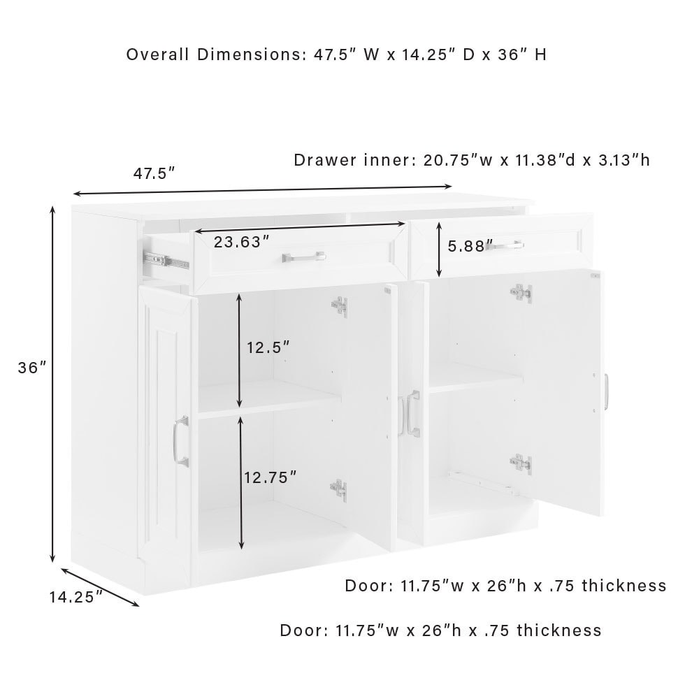 honnaly white bar cabinet   