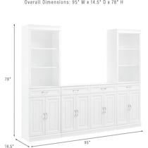 honnaly white bookcase   