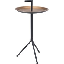 hook gold black accent table   