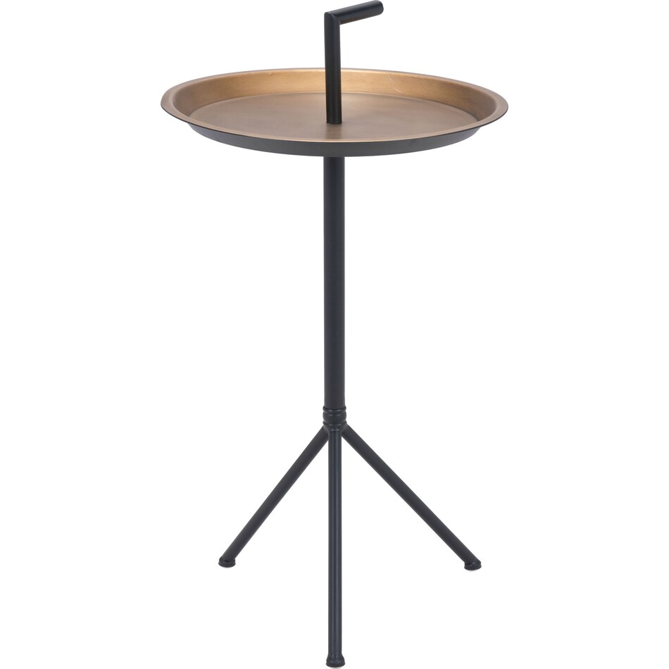 hook gold black accent table   