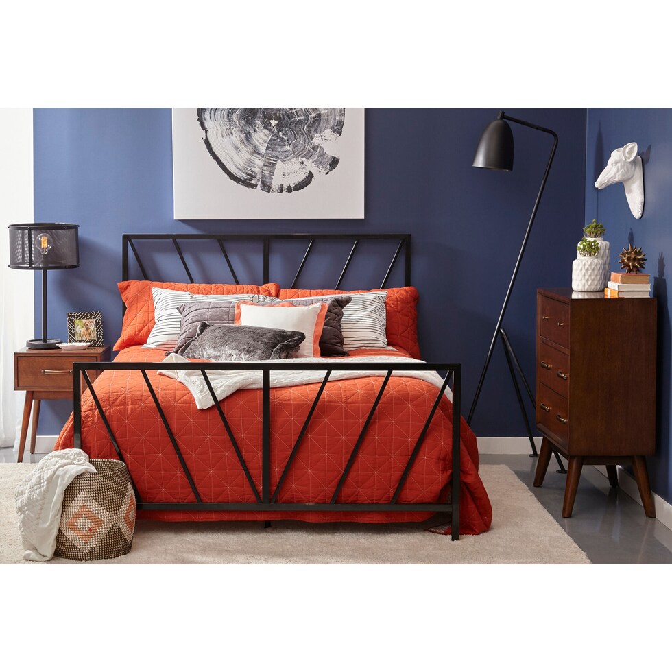 hope black queen bed   