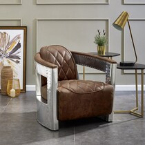 hopley light brown accent chair   