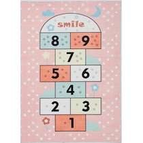 hopscotch pink area rug  x    
