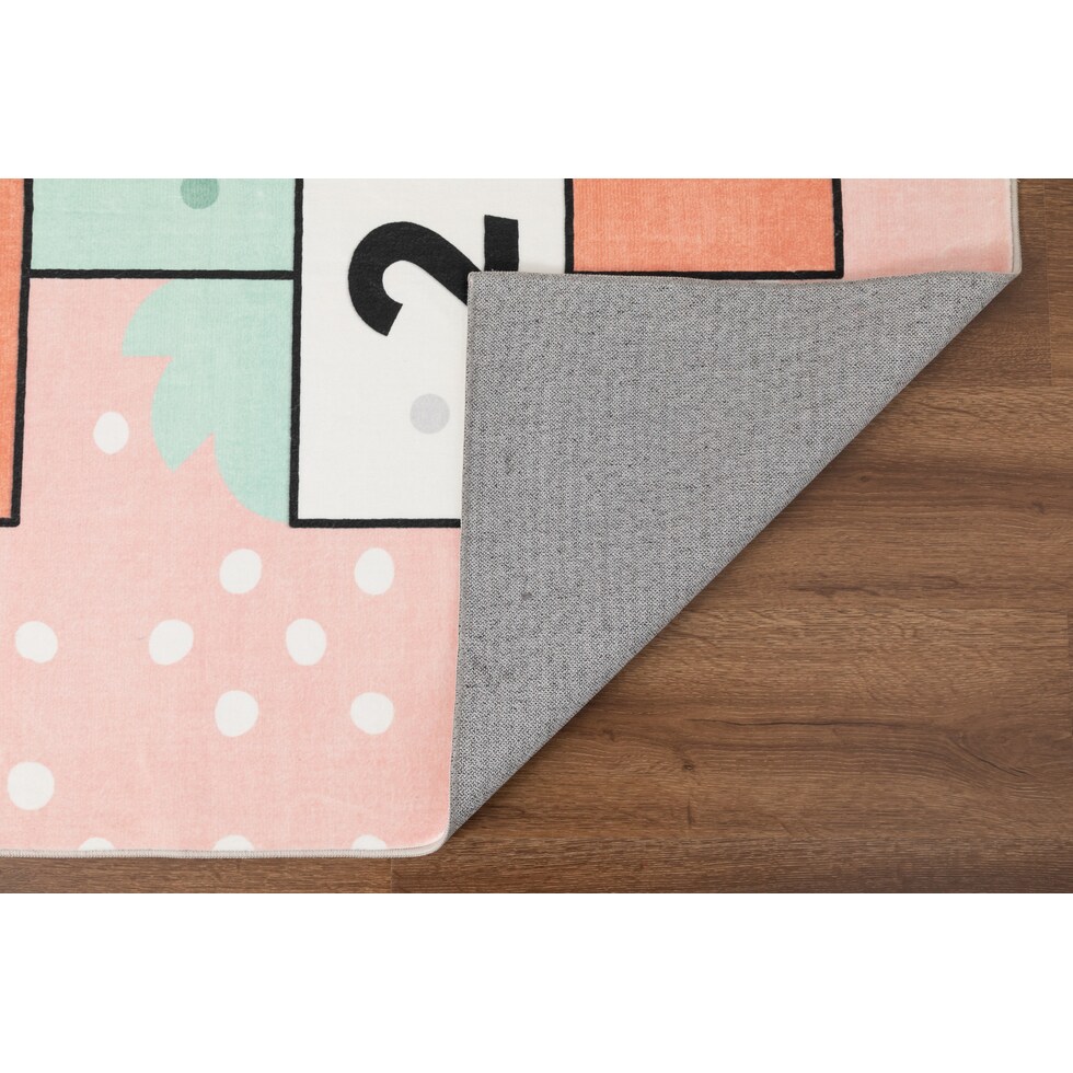 hopscotch pink area rug  x    