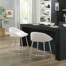 hover white counter height stool   