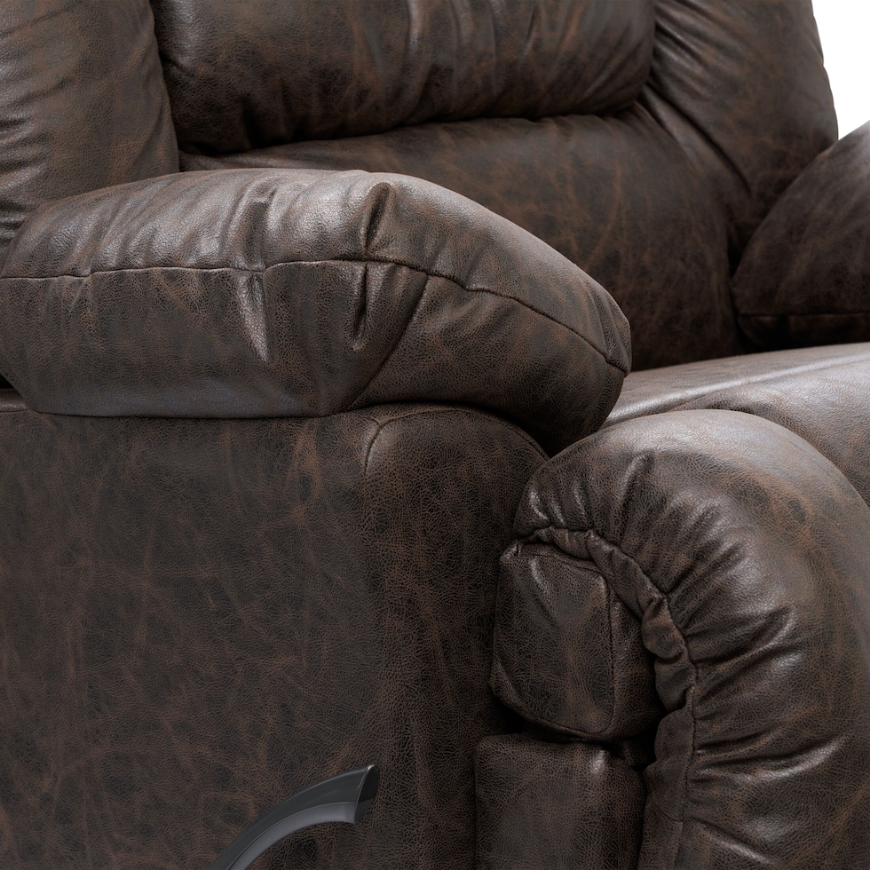 howard dark brown recliner   