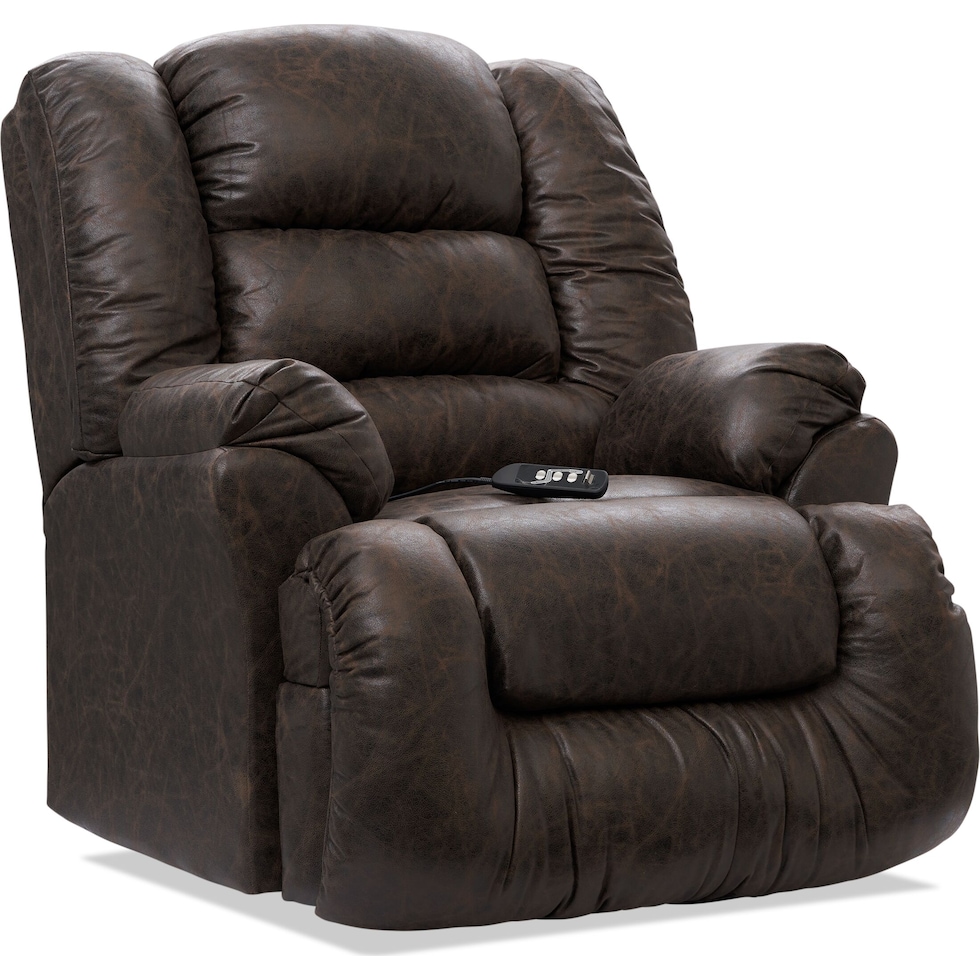 howard dark brown recliner   