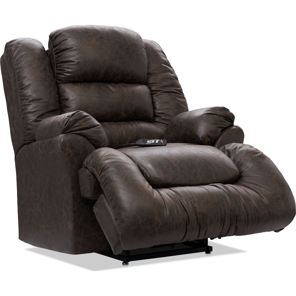 howard dark brown recliner   