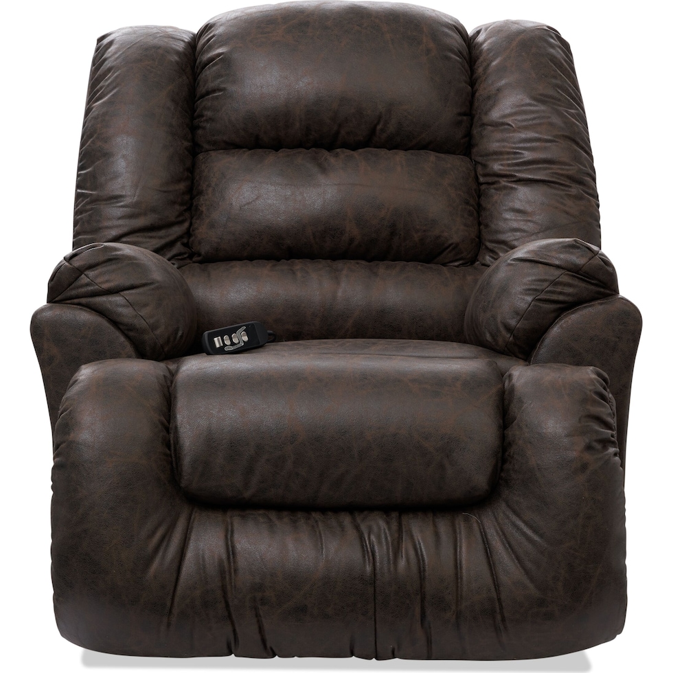 howard dark brown recliner   