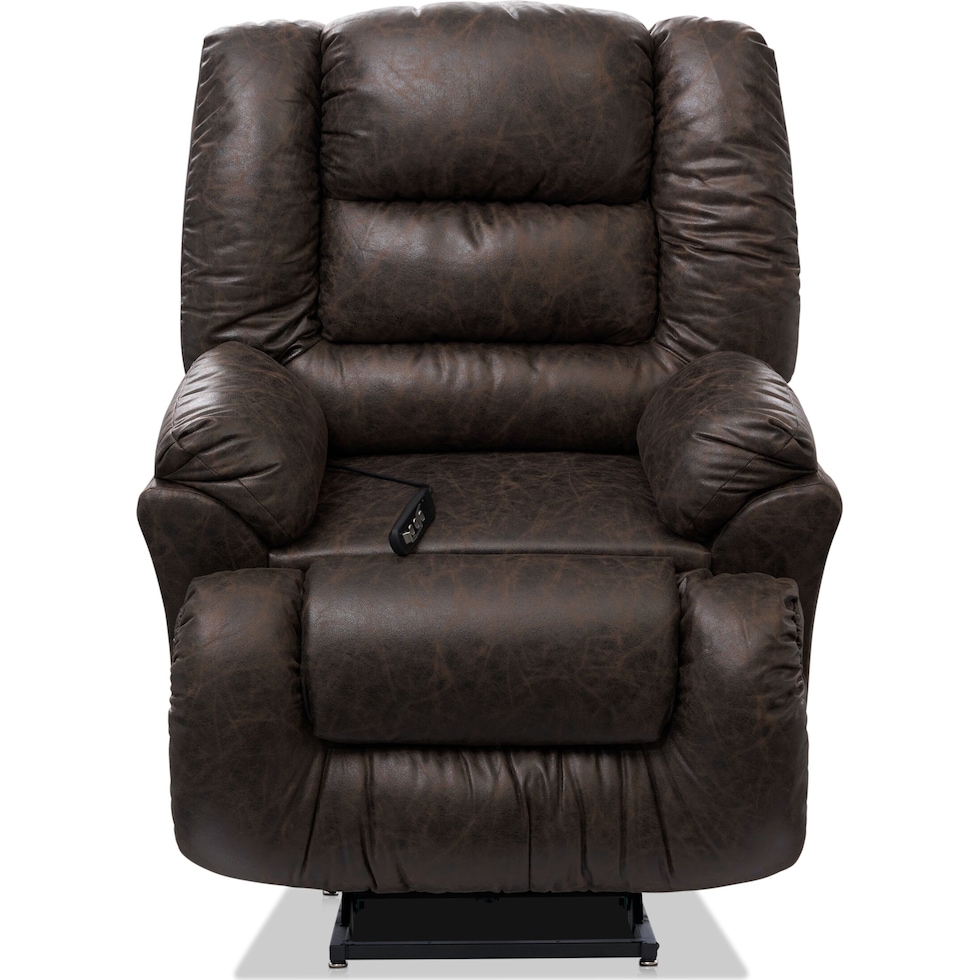 howard dark brown recliner   