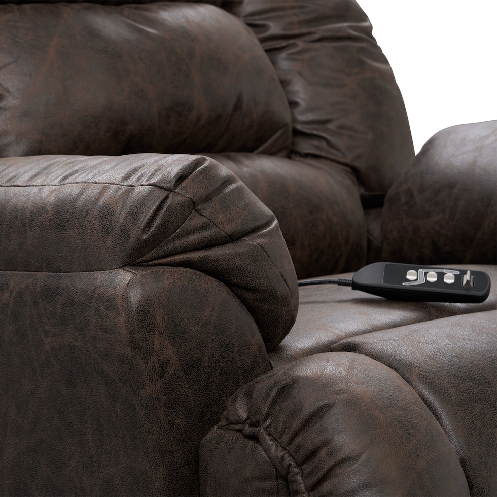 howard dark brown recliner   