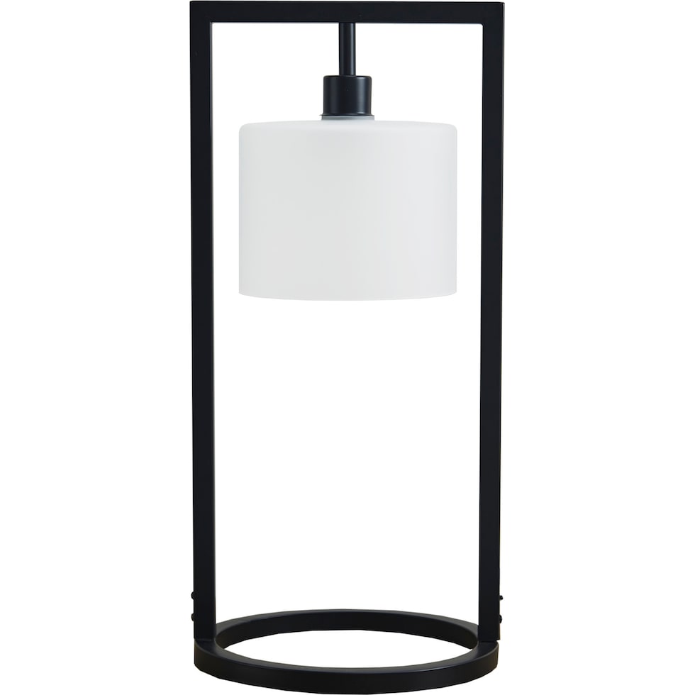 howea black table lamp   