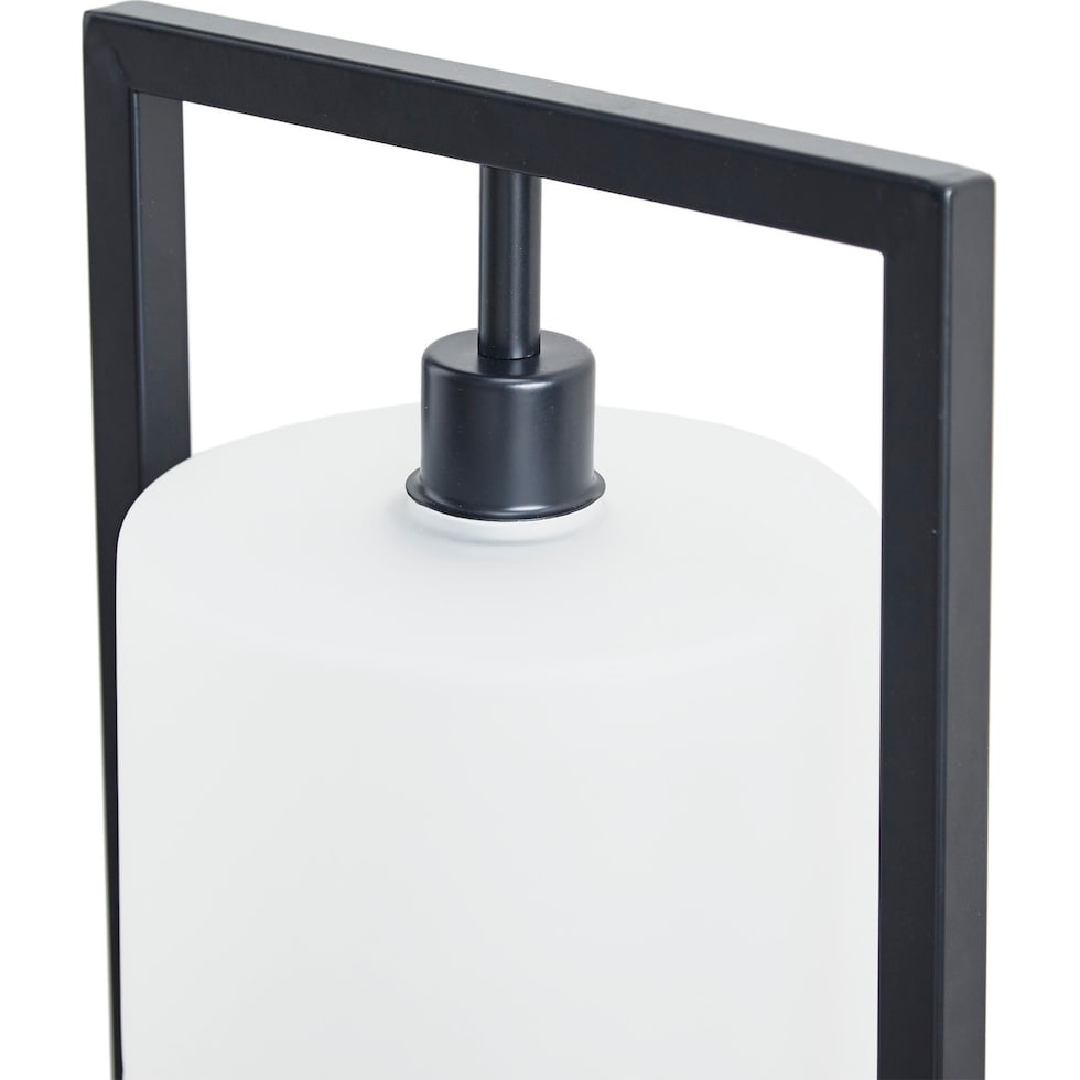 howea black table lamp   