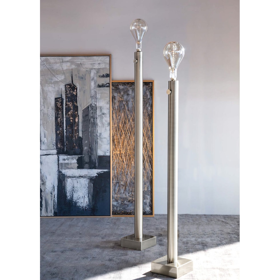 howland silver floor lamp   