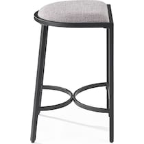 huck gray matte black bar stool   