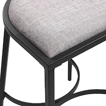 huck gray matte black bar stool   