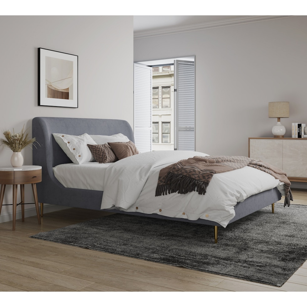 hudgens gray queen bed   