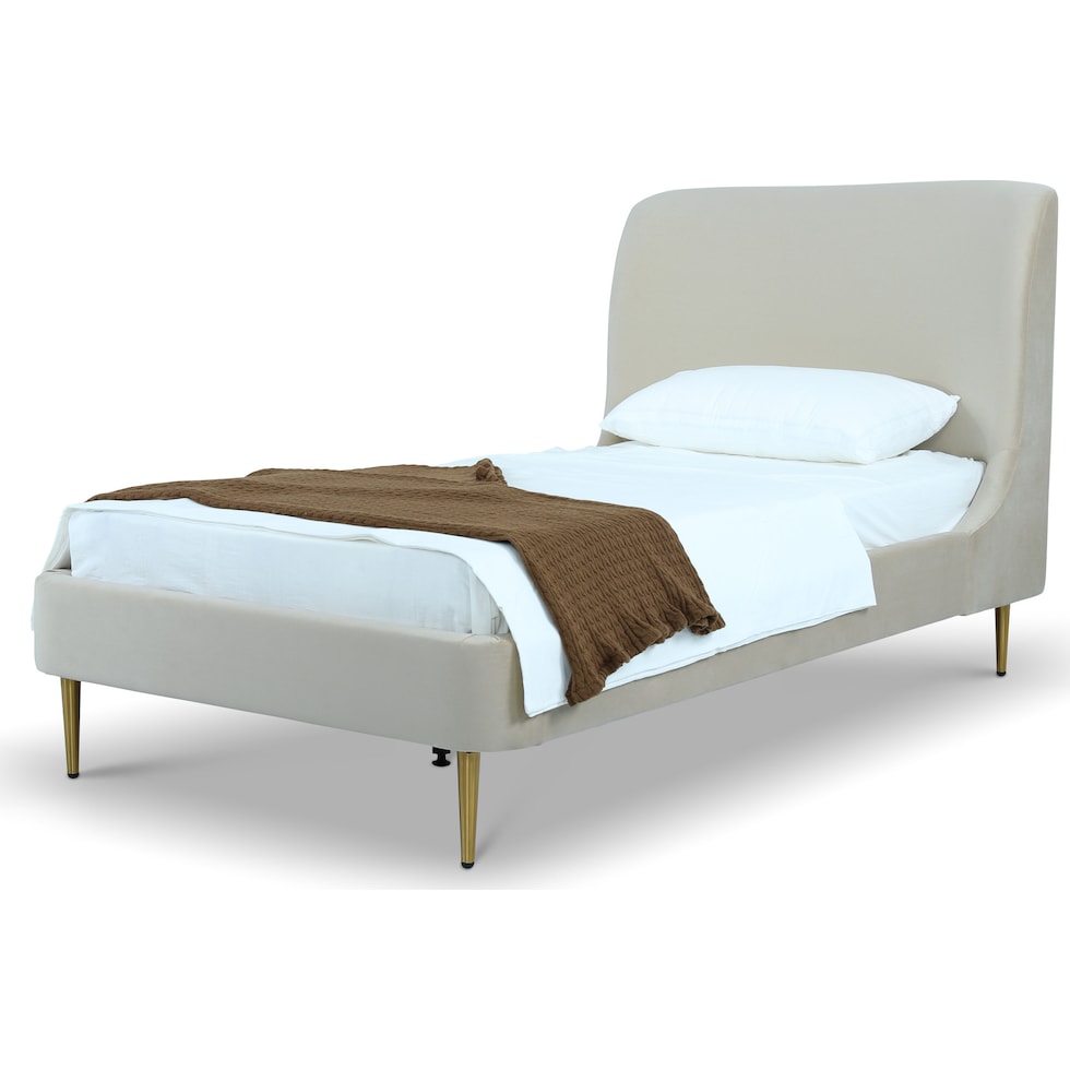 hudgens white twin bed   