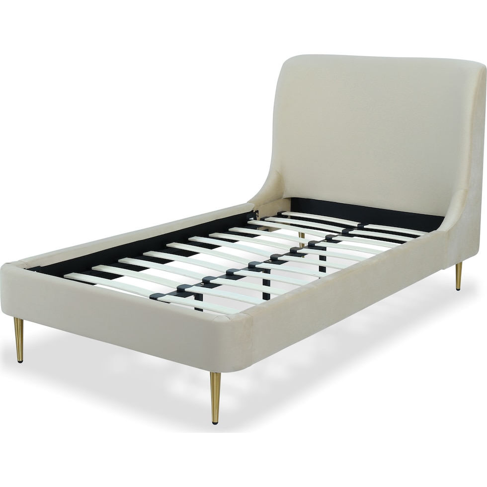 hudgens white twin bed   