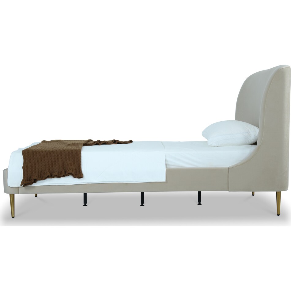 hudgens white twin bed   