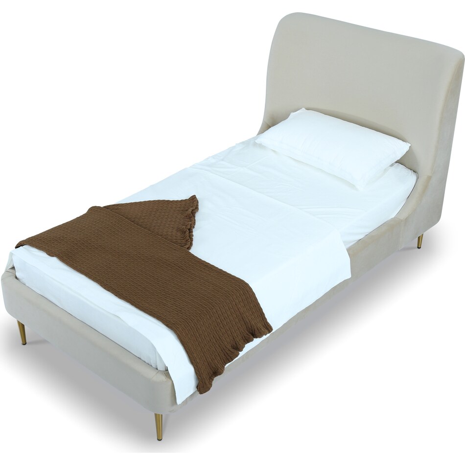 hudgens white twin bed   