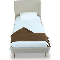 hudgens white twin bed   