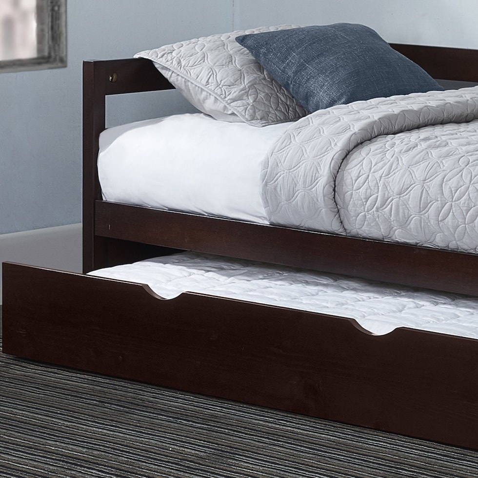 hudson dark brown twin bed   