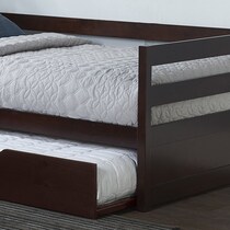 hudson dark brown twin daybed with trundle   