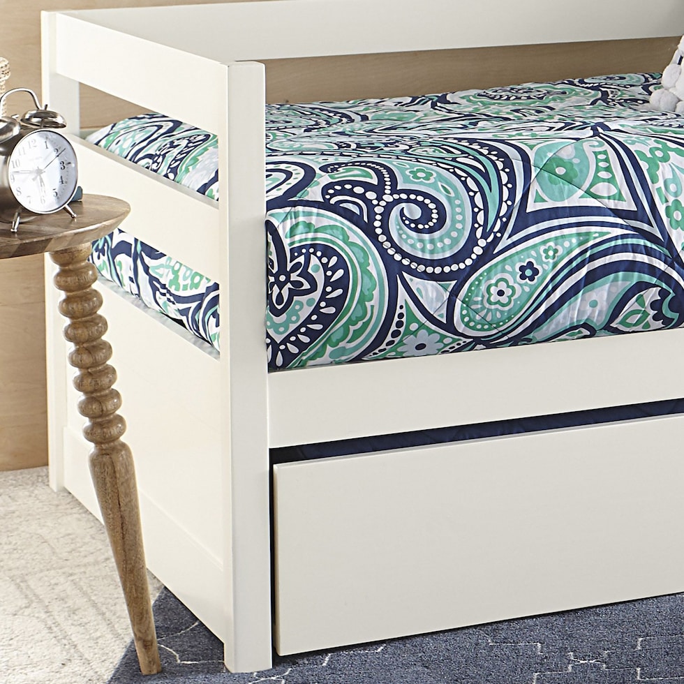 hudson white twin bed   