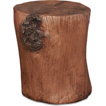 hueston dark brown end table   